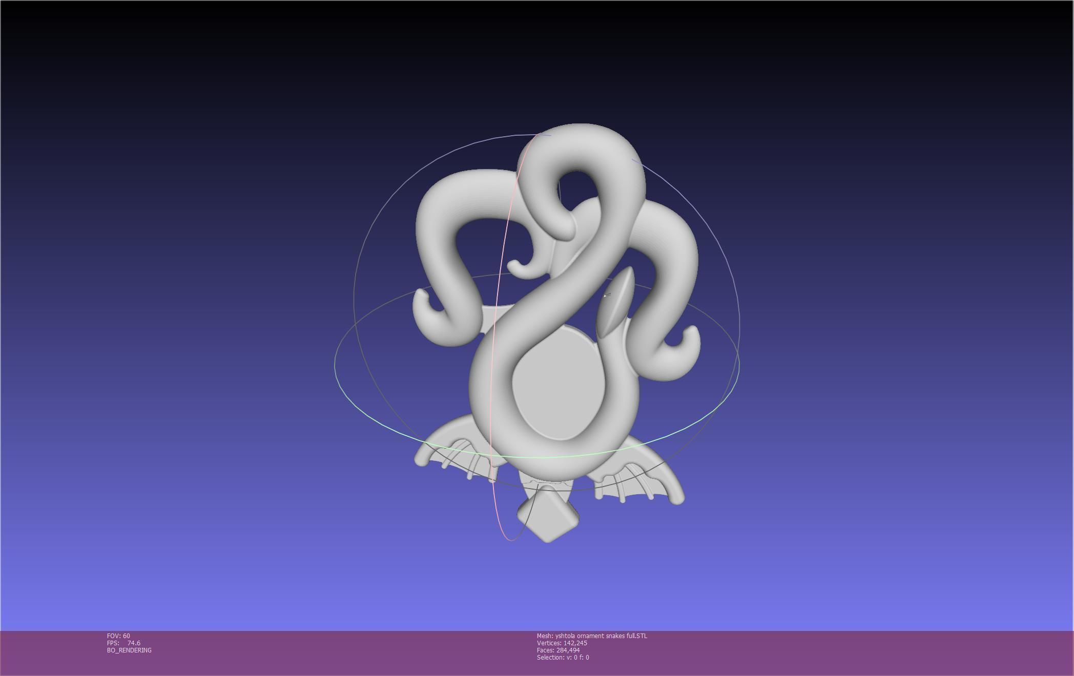 Final Fantasy XIV Yshtola Snake Pendant Basic Model 3D print model_24