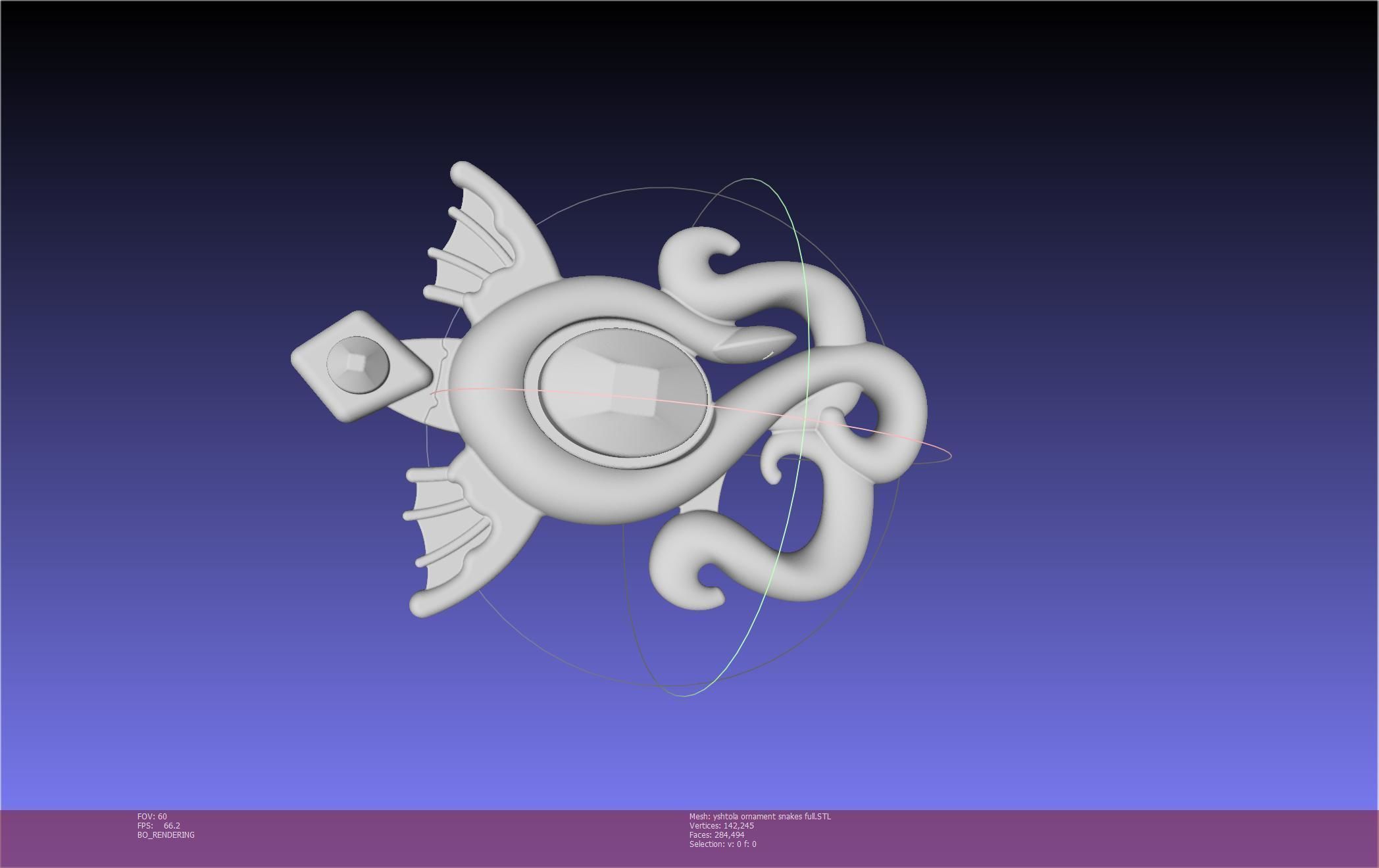 Final Fantasy XIV Yshtola Snake Pendant Basic Model 3D print model_13