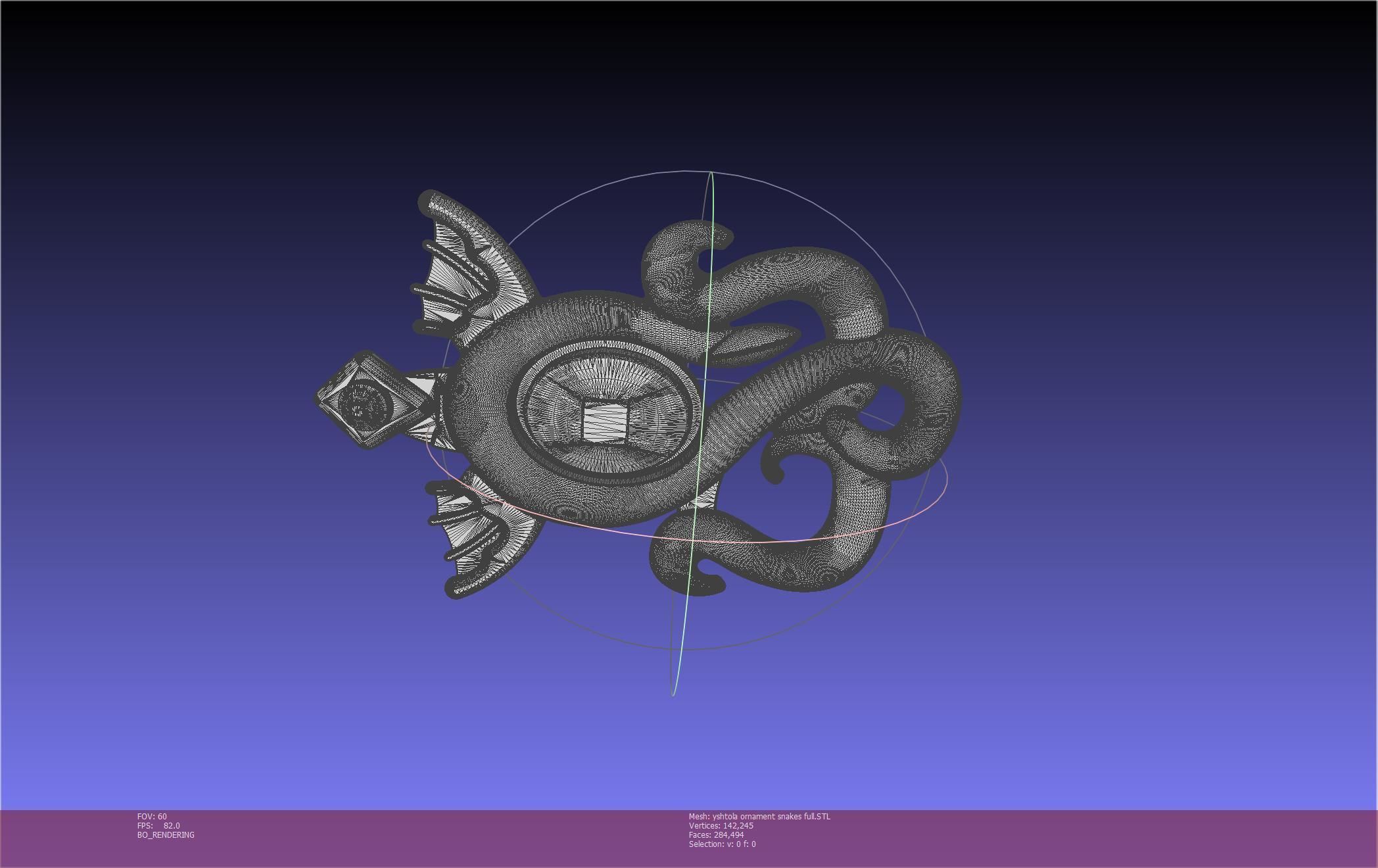 Final Fantasy XIV Yshtola Snake Pendant Basic Model 3D print model_26