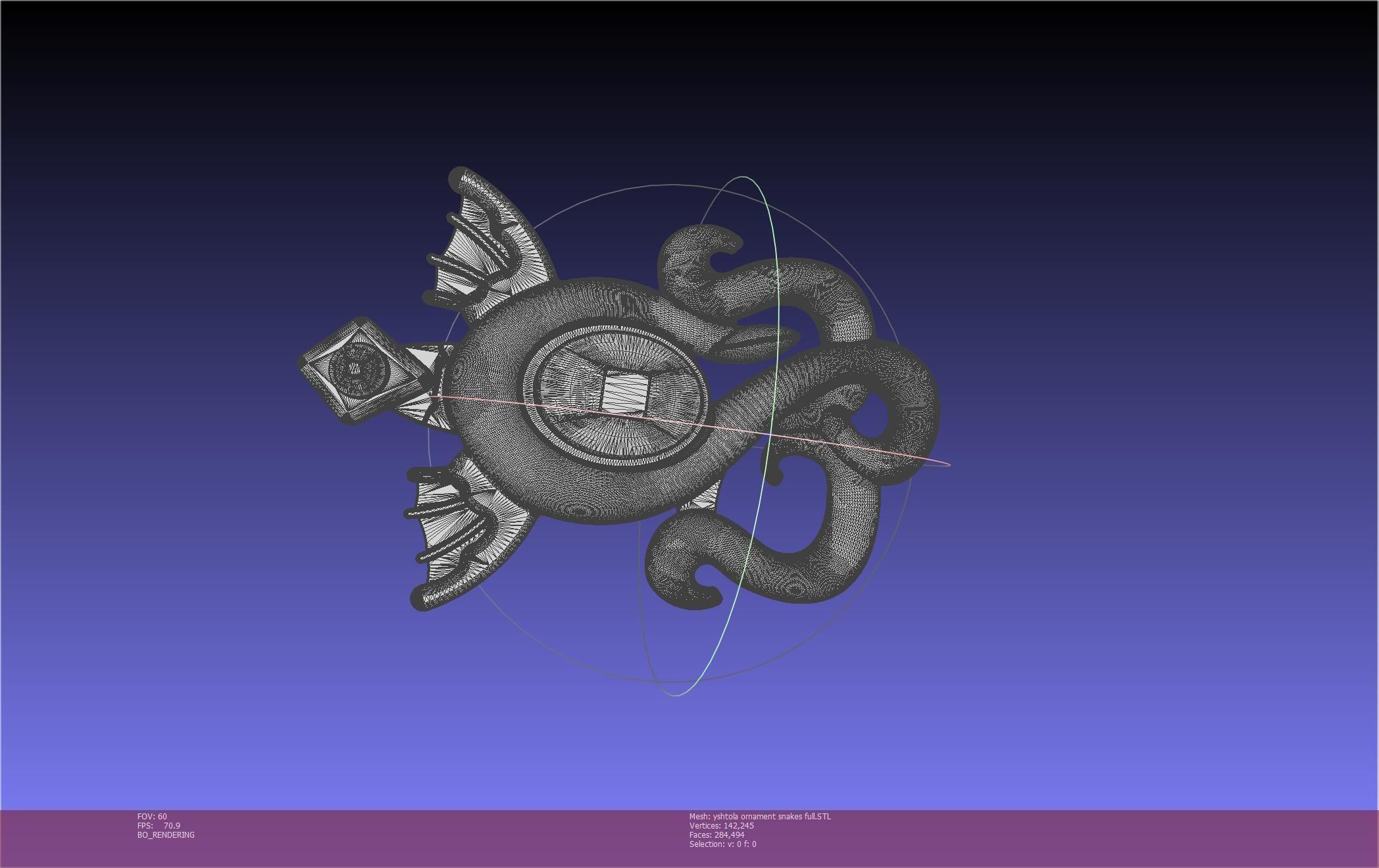 Final Fantasy XIV Yshtola Snake Pendant Basic Model 3D print model_27