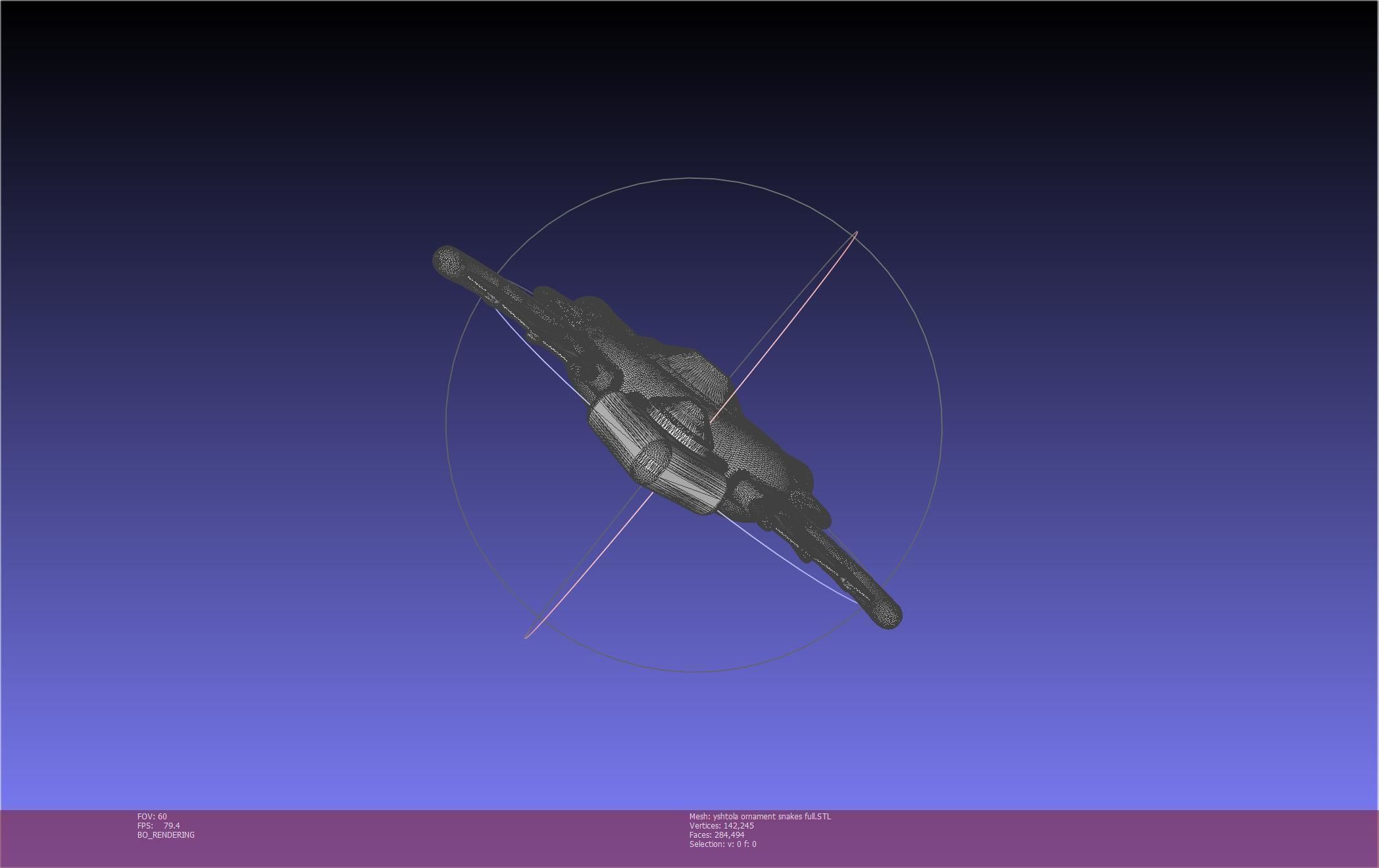 Final Fantasy XIV Yshtola Snake Pendant Basic Model 3D print model_37