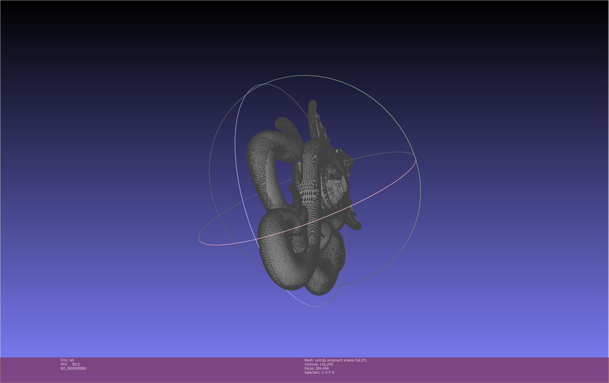 Final Fantasy XIV Yshtola Snake Pendant Basic Model 3D print model_47