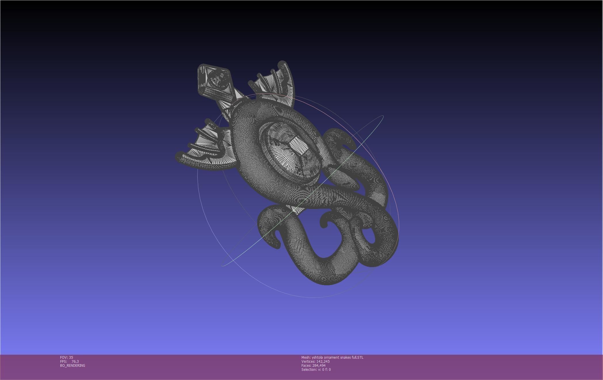 Final Fantasy XIV Yshtola Snake Pendant Basic Model 3D print model_66