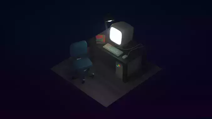 Lowpoly Vintage Desk