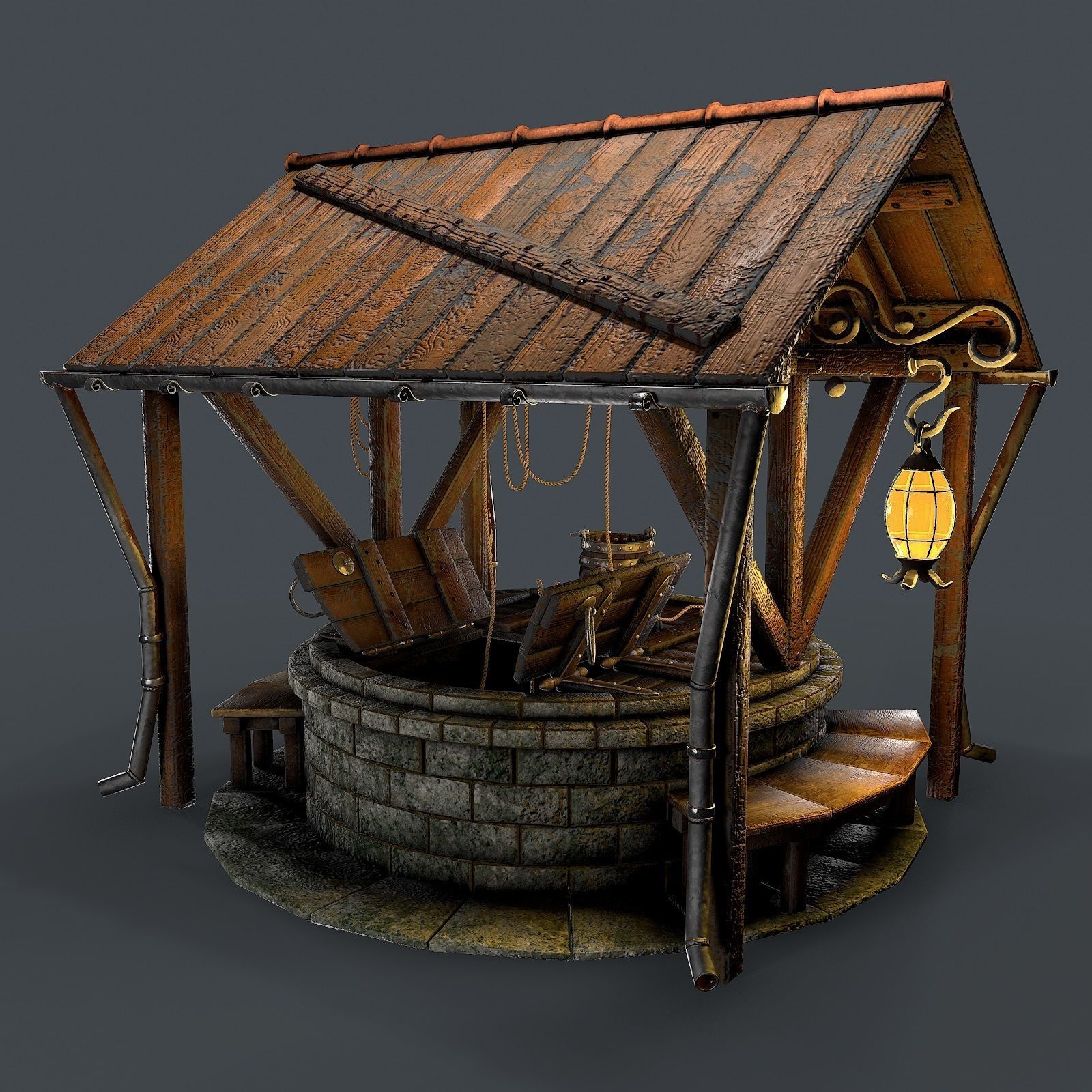 Stone well 3d model
