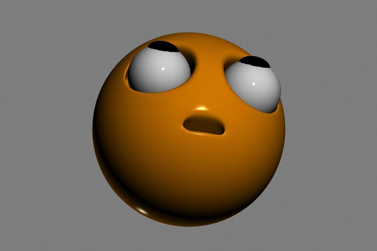 Emoji Face with Rolling Eyes 3D model_15