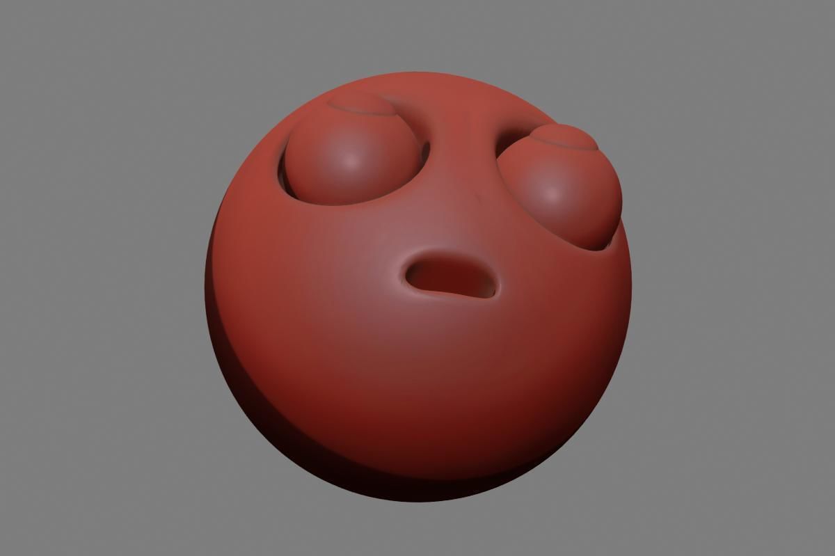 Emoji Face with Rolling Eyes 3D model_25
