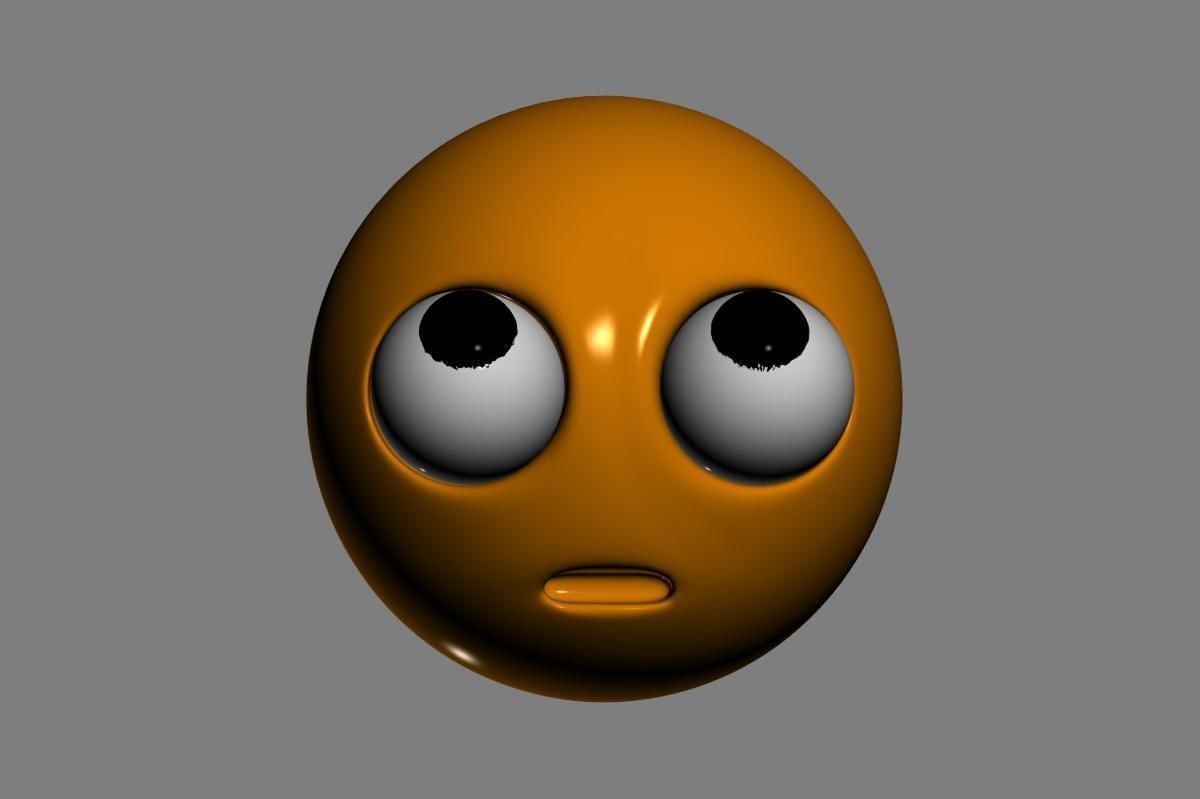Emoji Face with Rolling Eyes 3D model_2