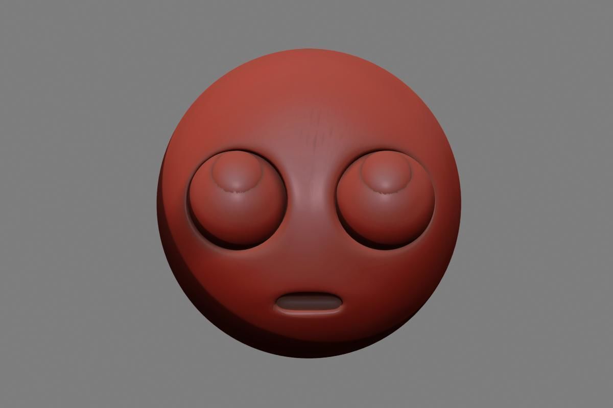 Emoji Face with Rolling Eyes 3D model_30