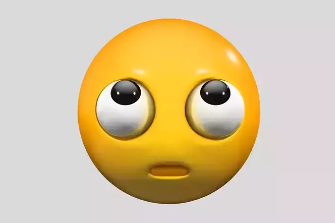 Emoji Face with Rolling Eyes 3D model