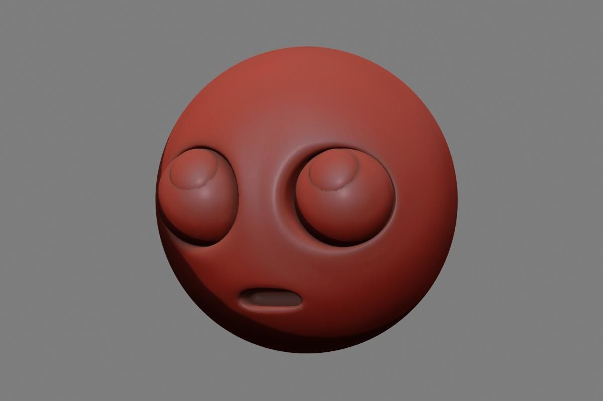 Emoji Face with Rolling Eyes 3D model_23