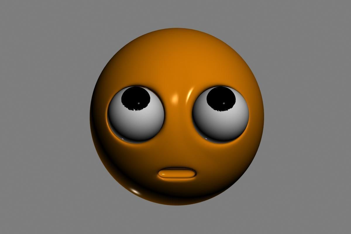 Emoji Face with Rolling Eyes 3D model_3
