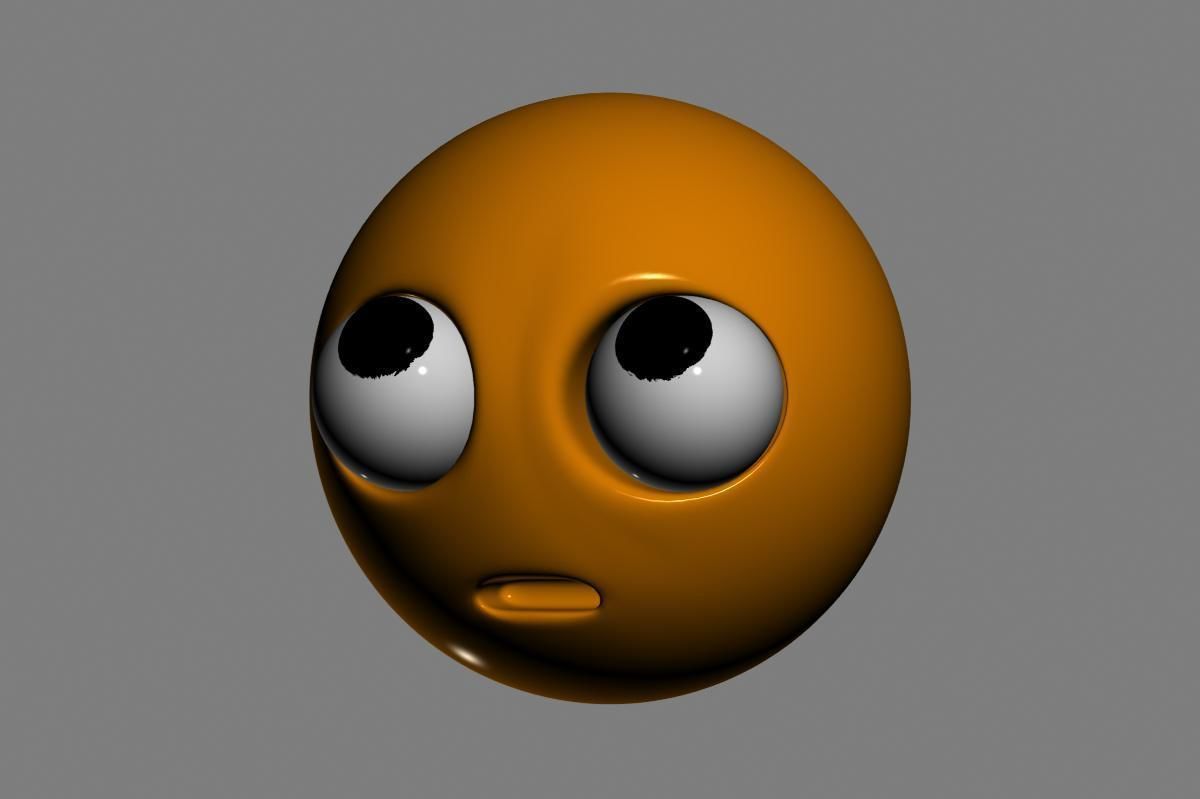 Emoji Face with Rolling Eyes 3D model_4