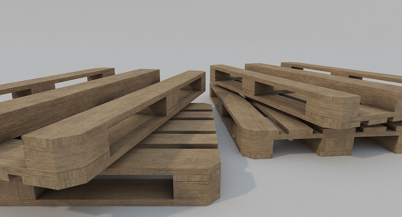 Wooden Pallet PBR Low-poly 3D model_2