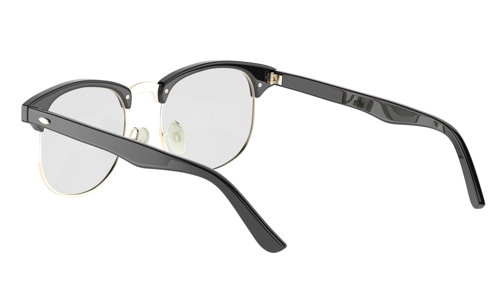 Classic Half Frame Glasses  3D model_3