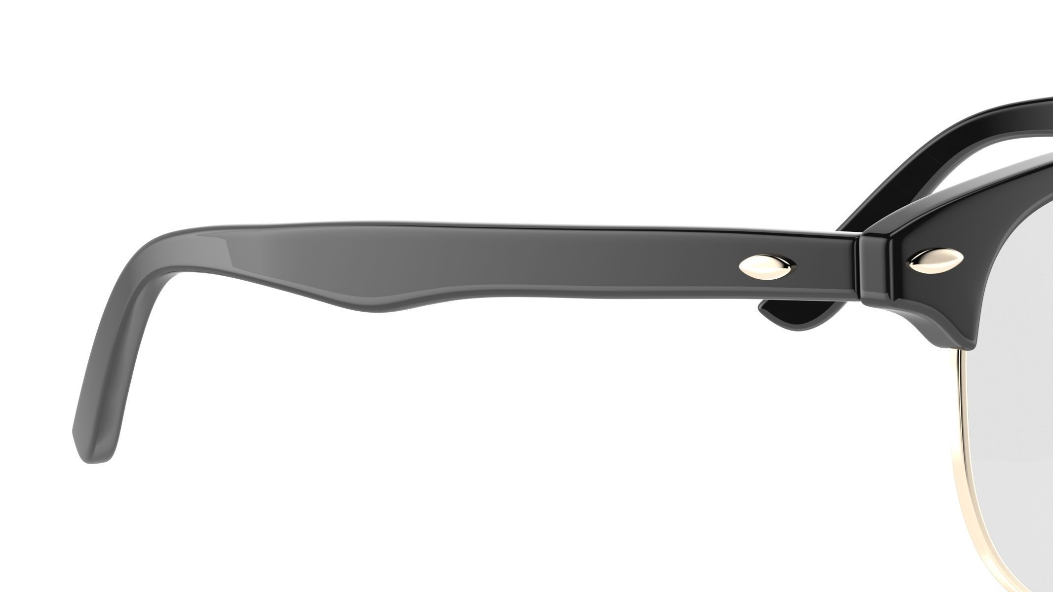 Classic Half Frame Glasses  3D model_6