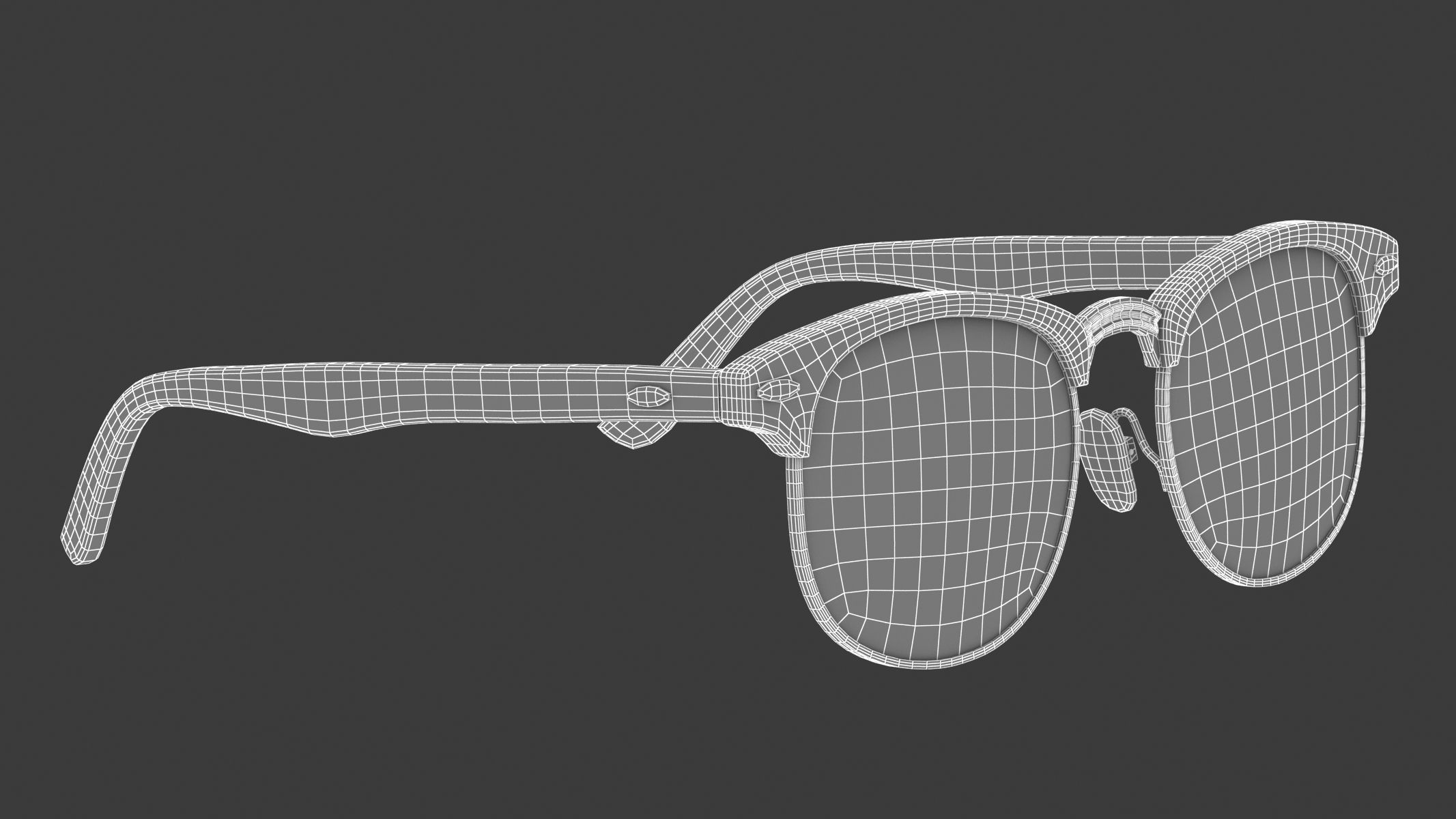 Classic Half Frame Glasses  3D model_11