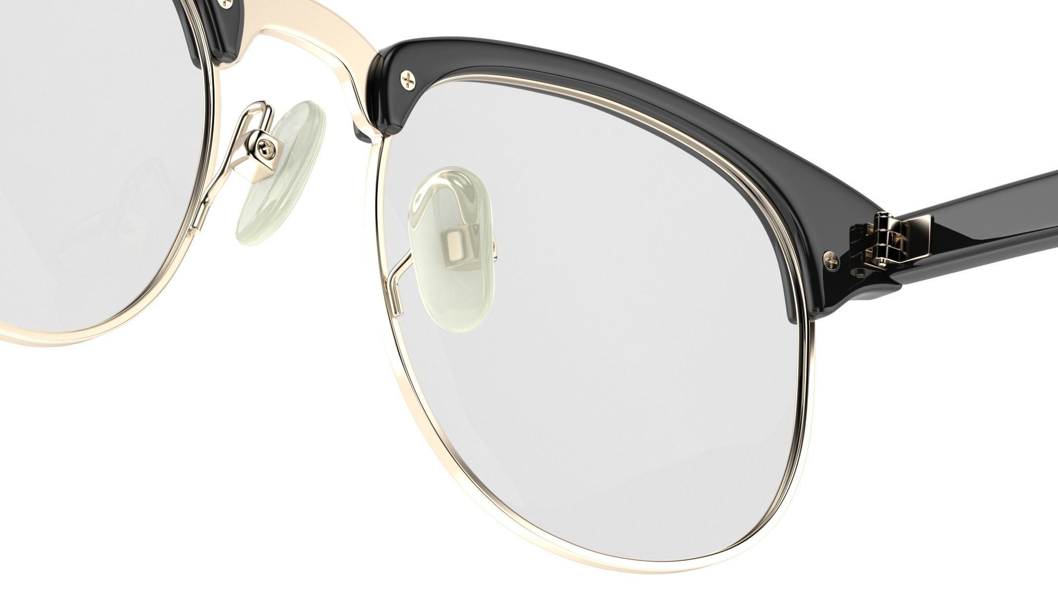 Classic Half Frame Glasses  3D model_5