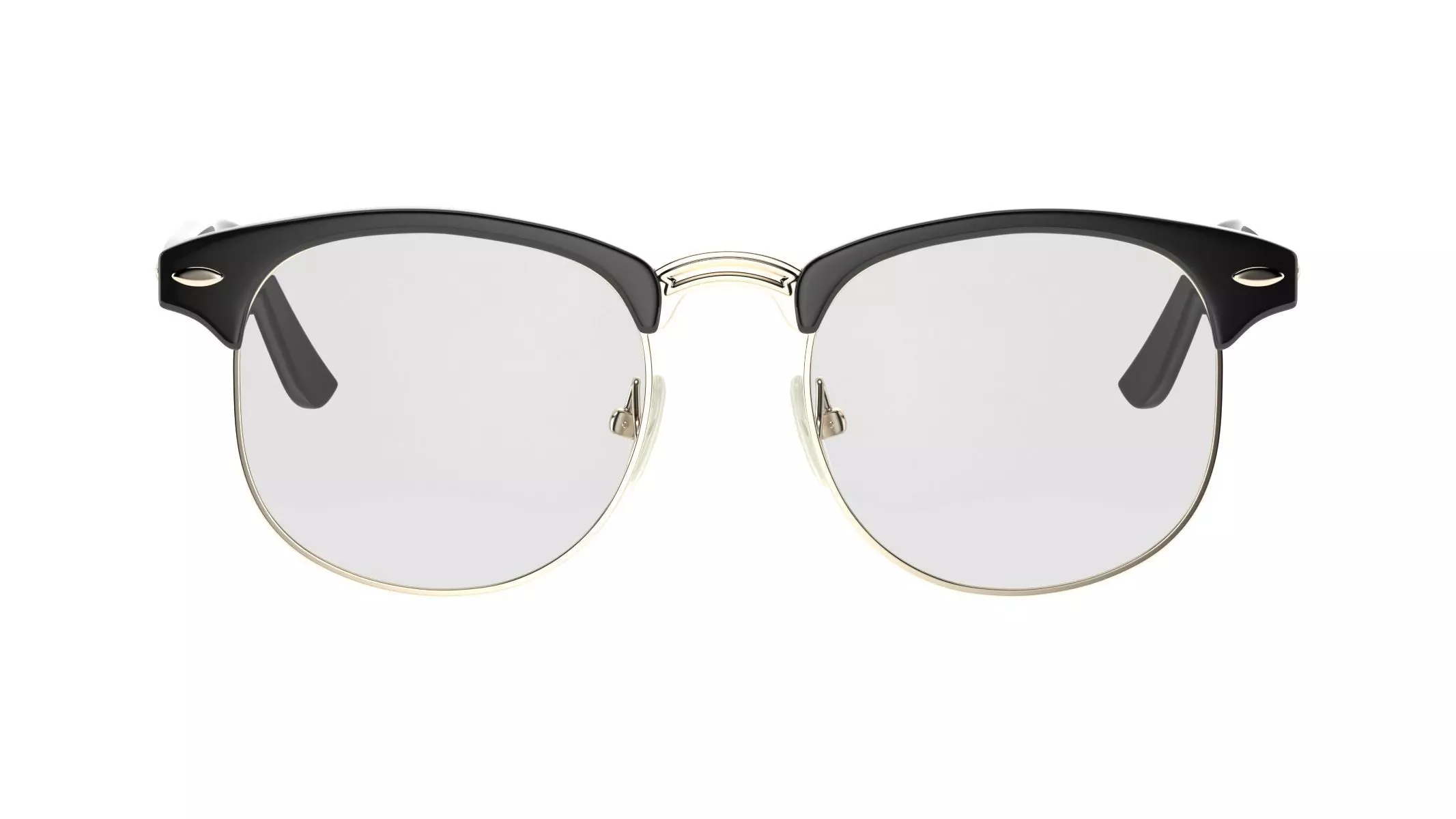 Classic Half Frame Glasses  3D model_0