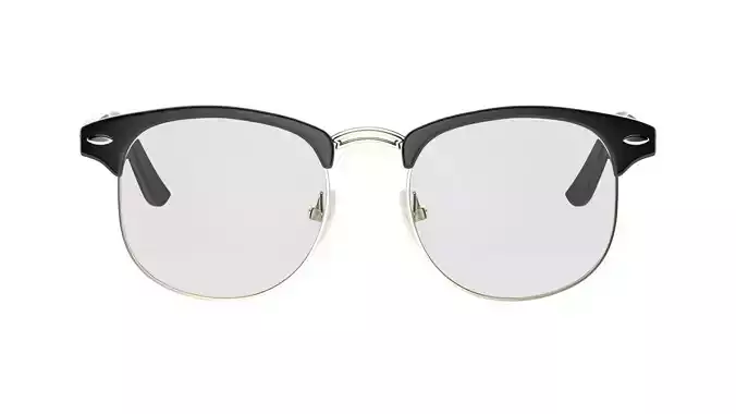 Classic Half Frame Glasses  3D model
