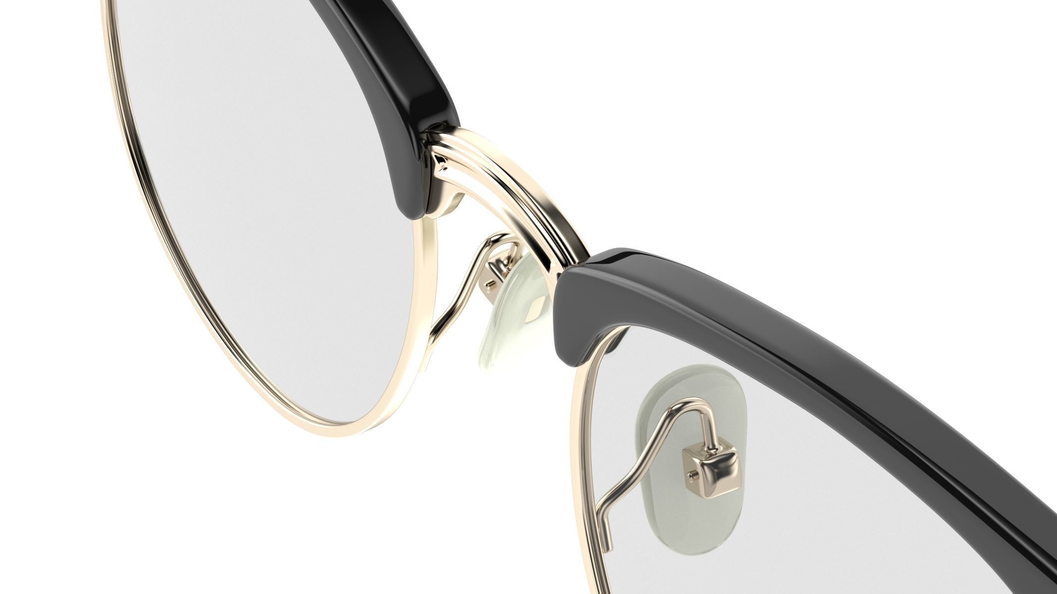 Classic Half Frame Glasses  3D model_9