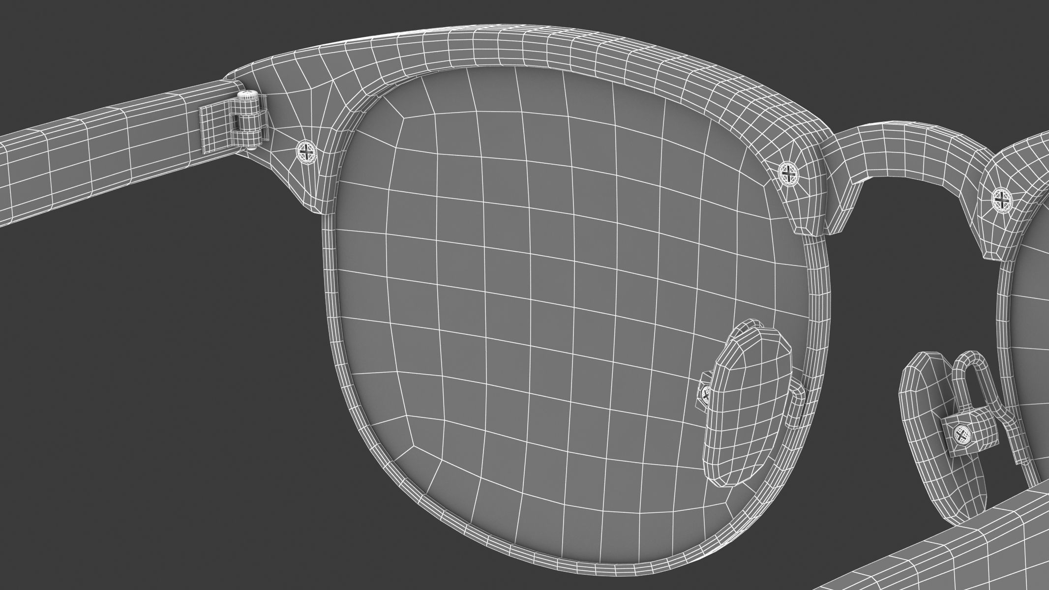 Classic Half Frame Glasses  3D model_17