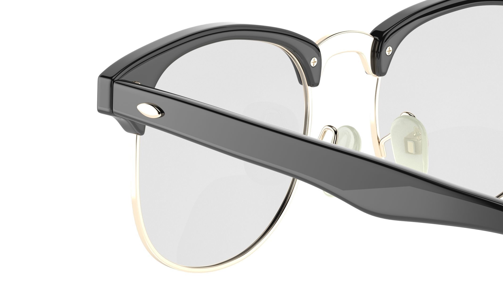 Classic Half Frame Glasses  3D model_8