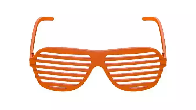 Shutter Glasses Orange 3D model