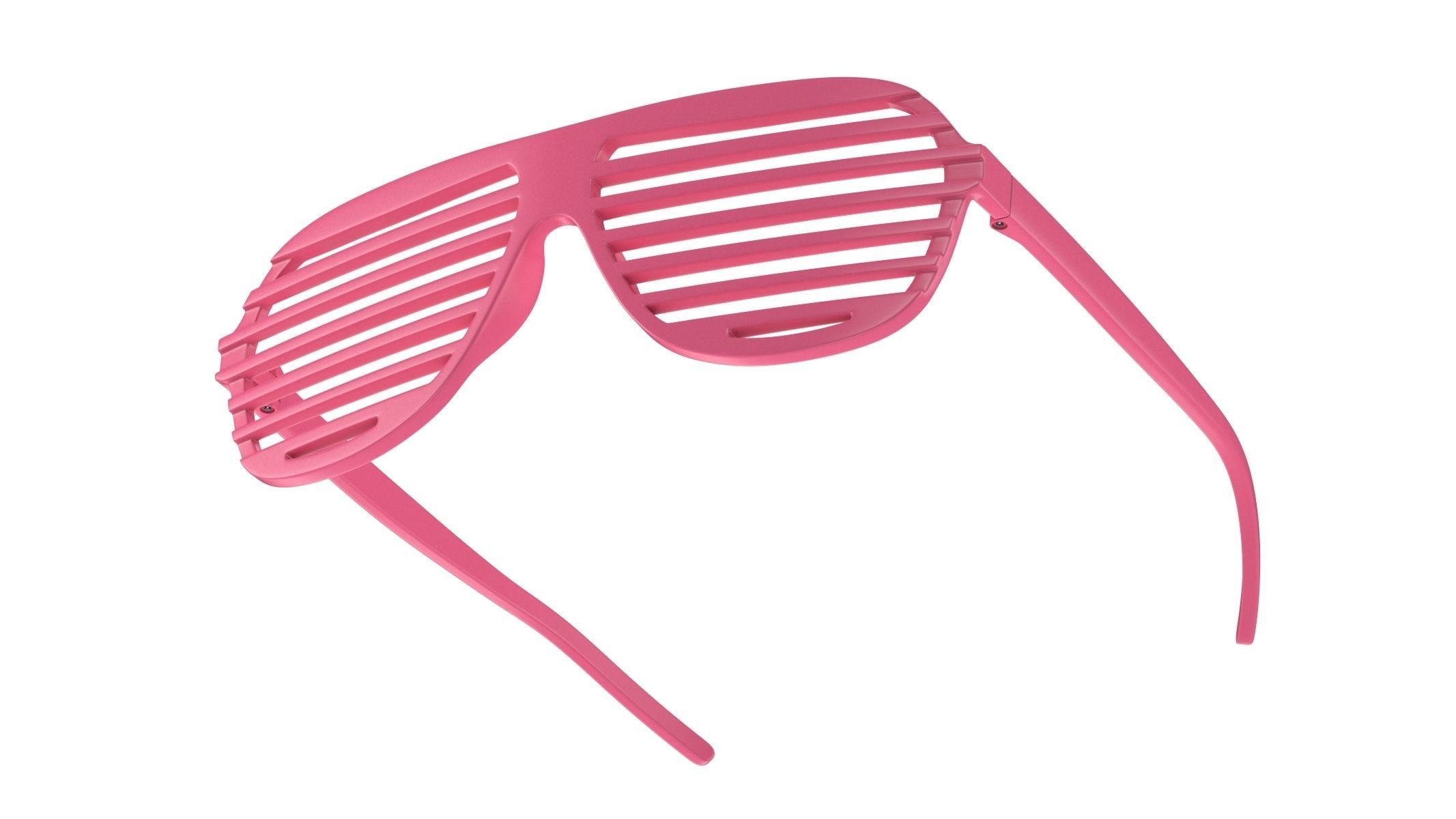 Shutter Glasses Pink 3D model_4