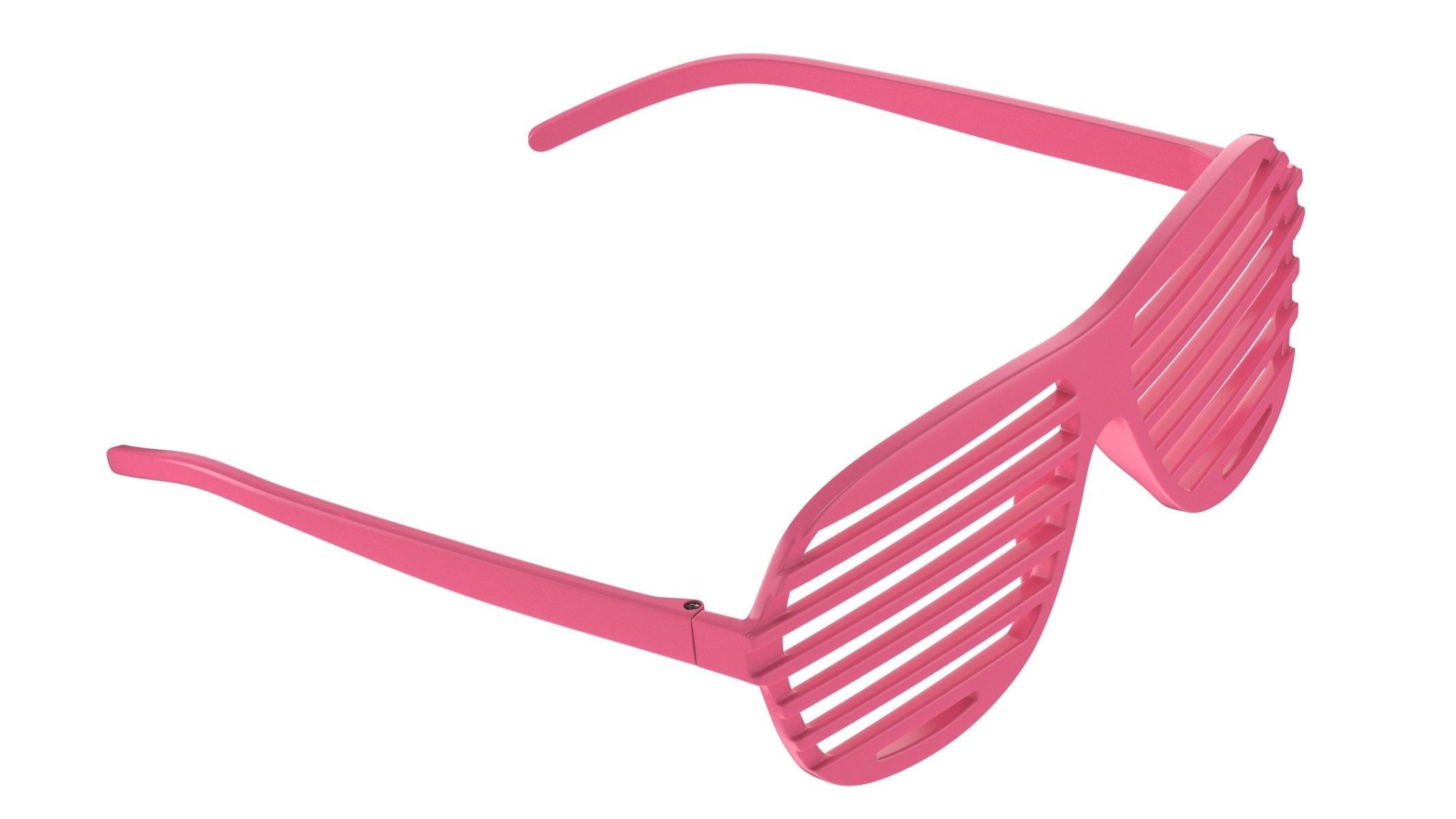 Shutter Glasses Pink 3D model_1