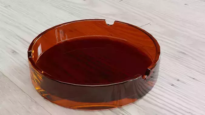 Glass Ashtray Free 3D model