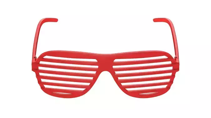Shutter Glasses Red 3D model