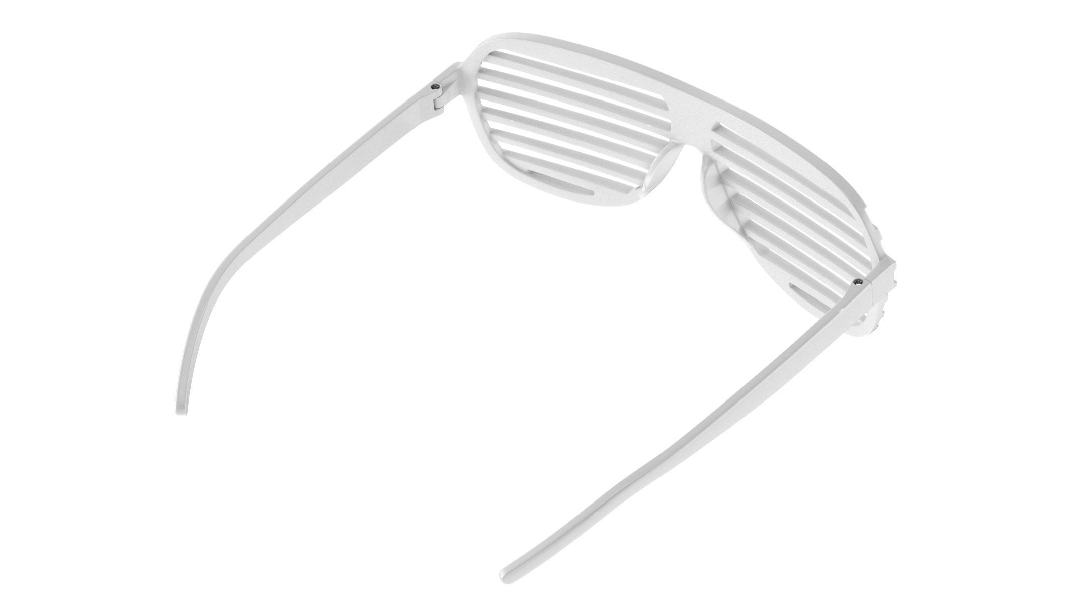 Shutter Glasses White 3D model_5