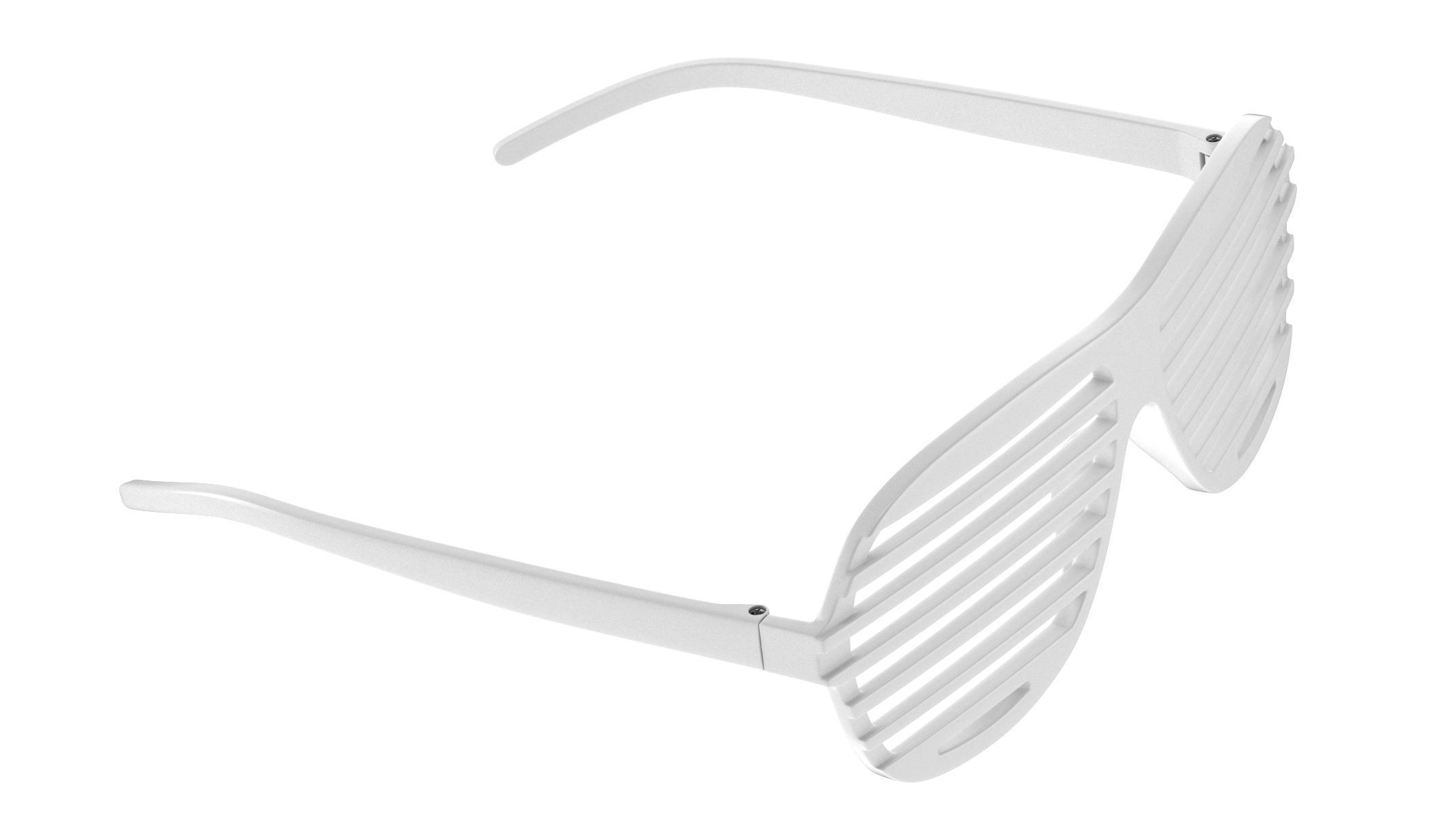 Shutter Glasses White 3D model_1