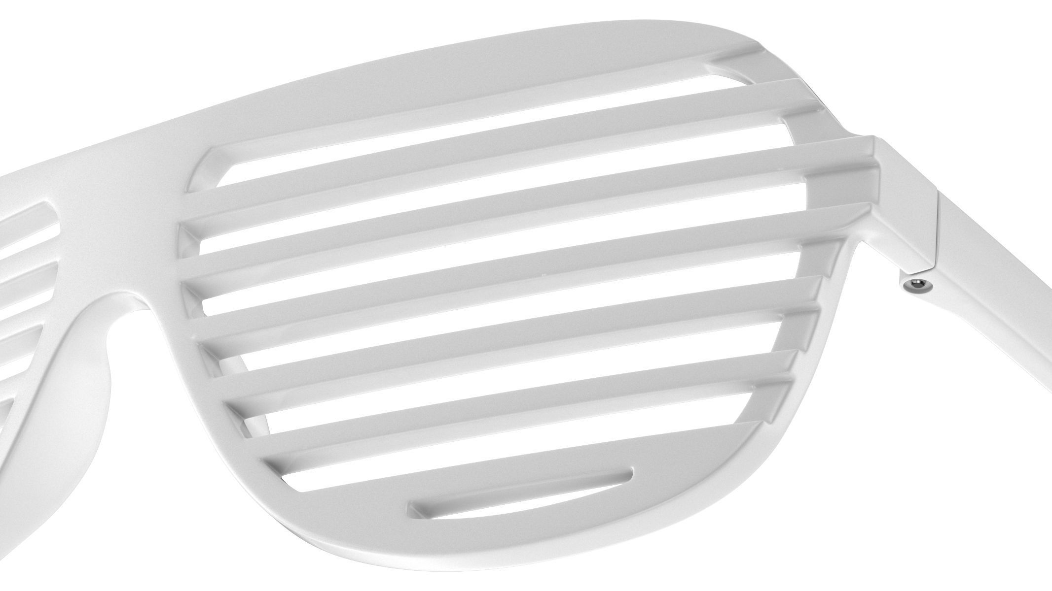 Shutter Glasses White 3D model_9