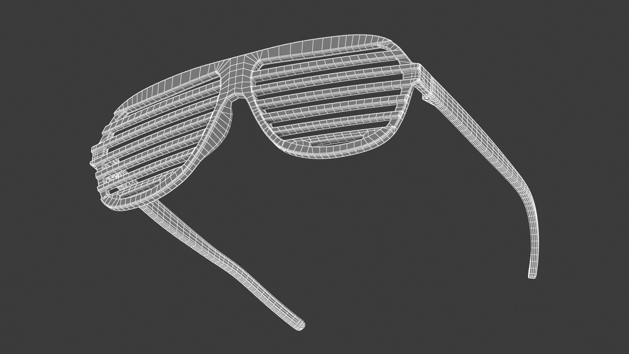 Shutter Glasses White 3D model_14