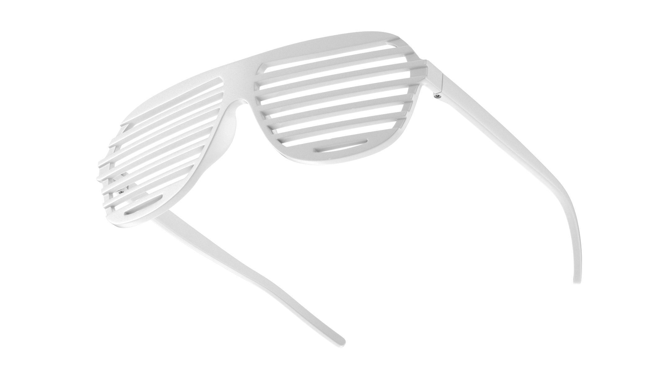 Shutter Glasses White 3D model_2