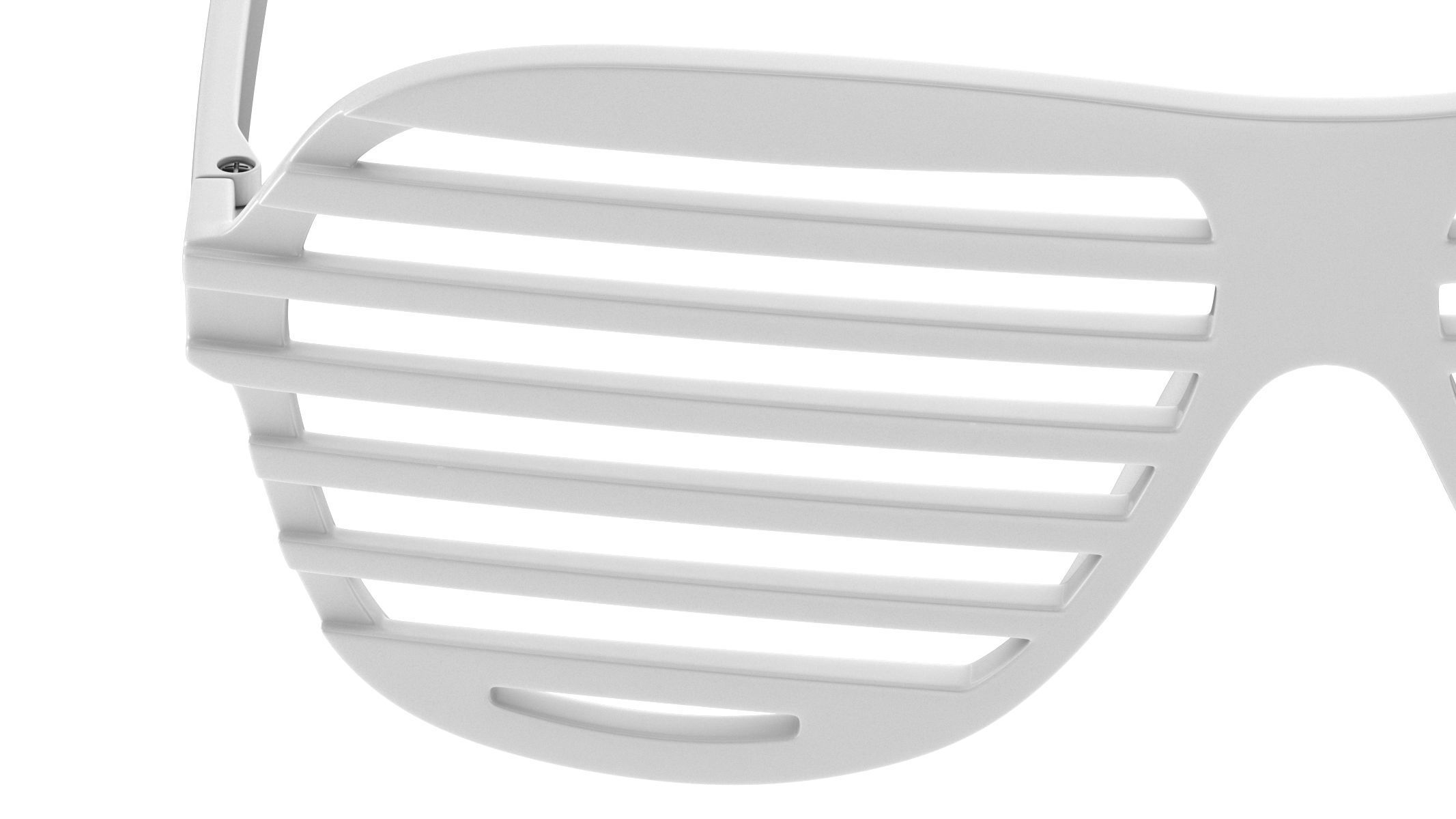 Shutter Glasses White 3D model_3