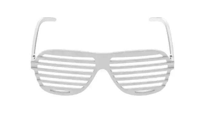 Shutter Glasses White 3D model Shutter Glasses White 3D model