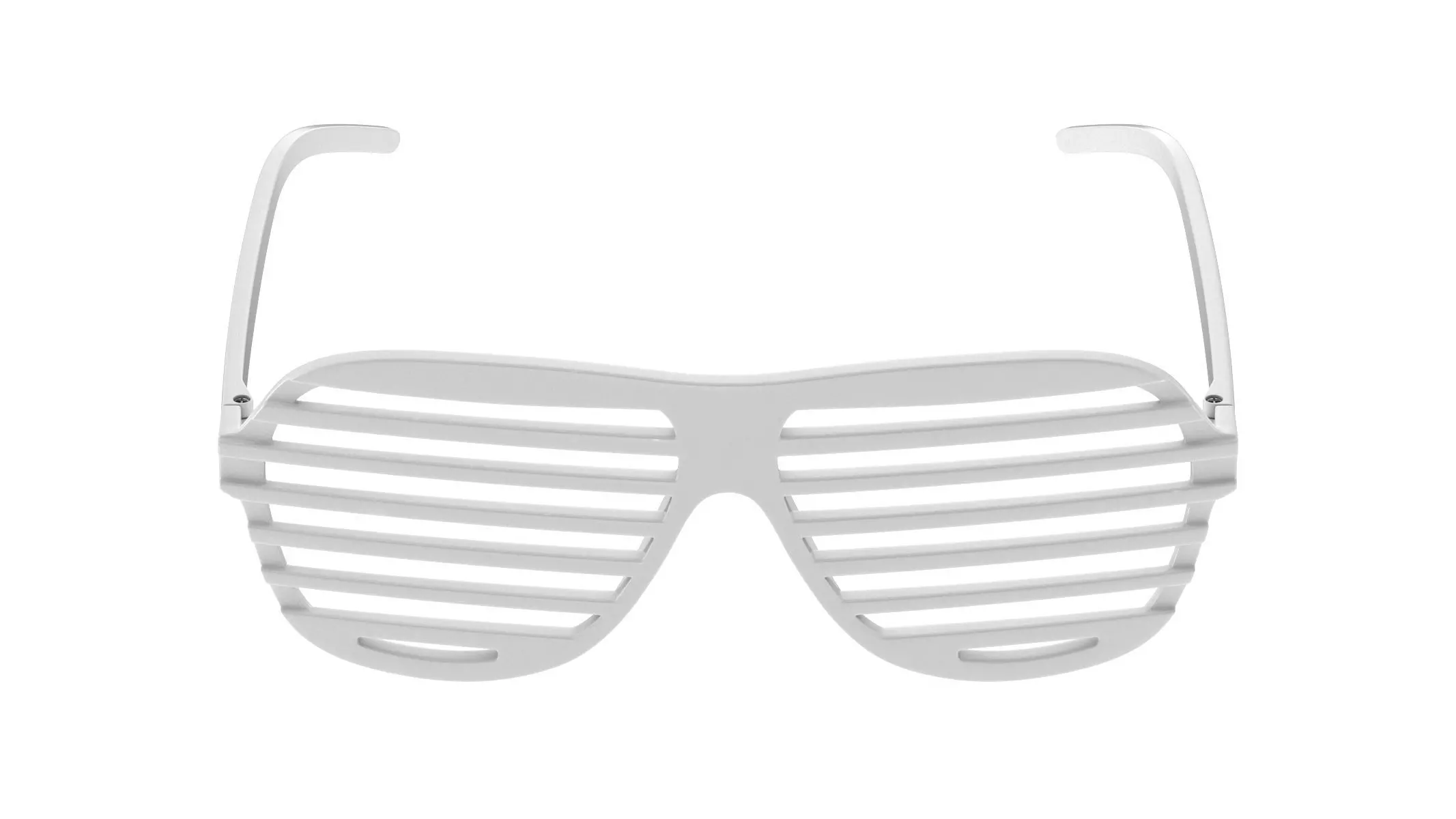 Shutter Glasses White 3D model_0