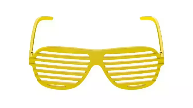 Shutter Glasses Yellow 3D model