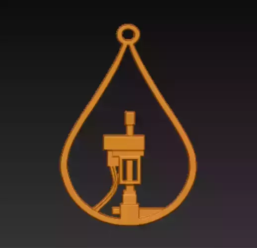 Oil Field Screw pump in droplet 3D print model