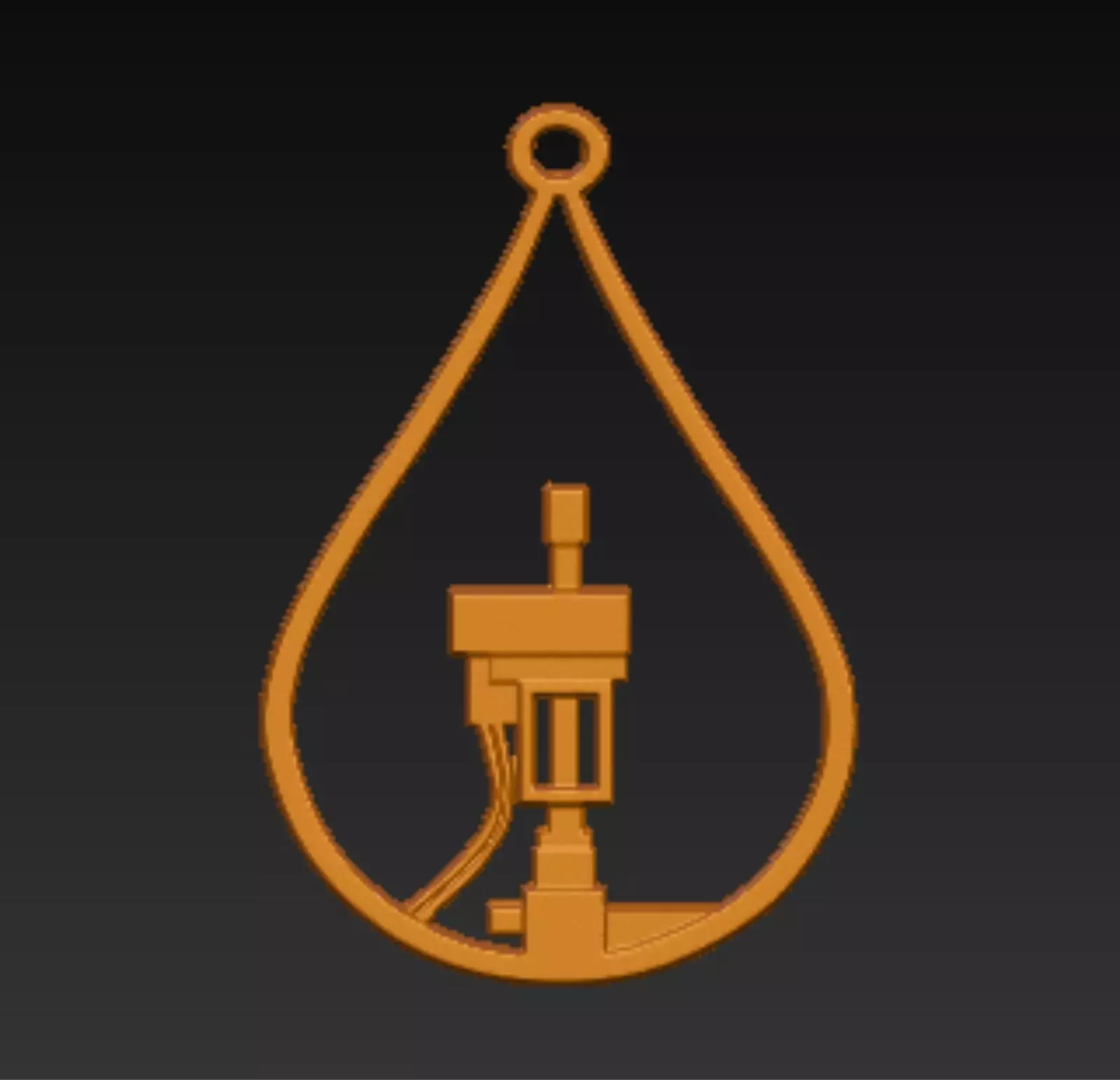 Oil Field Screw pump in droplet 3D print model