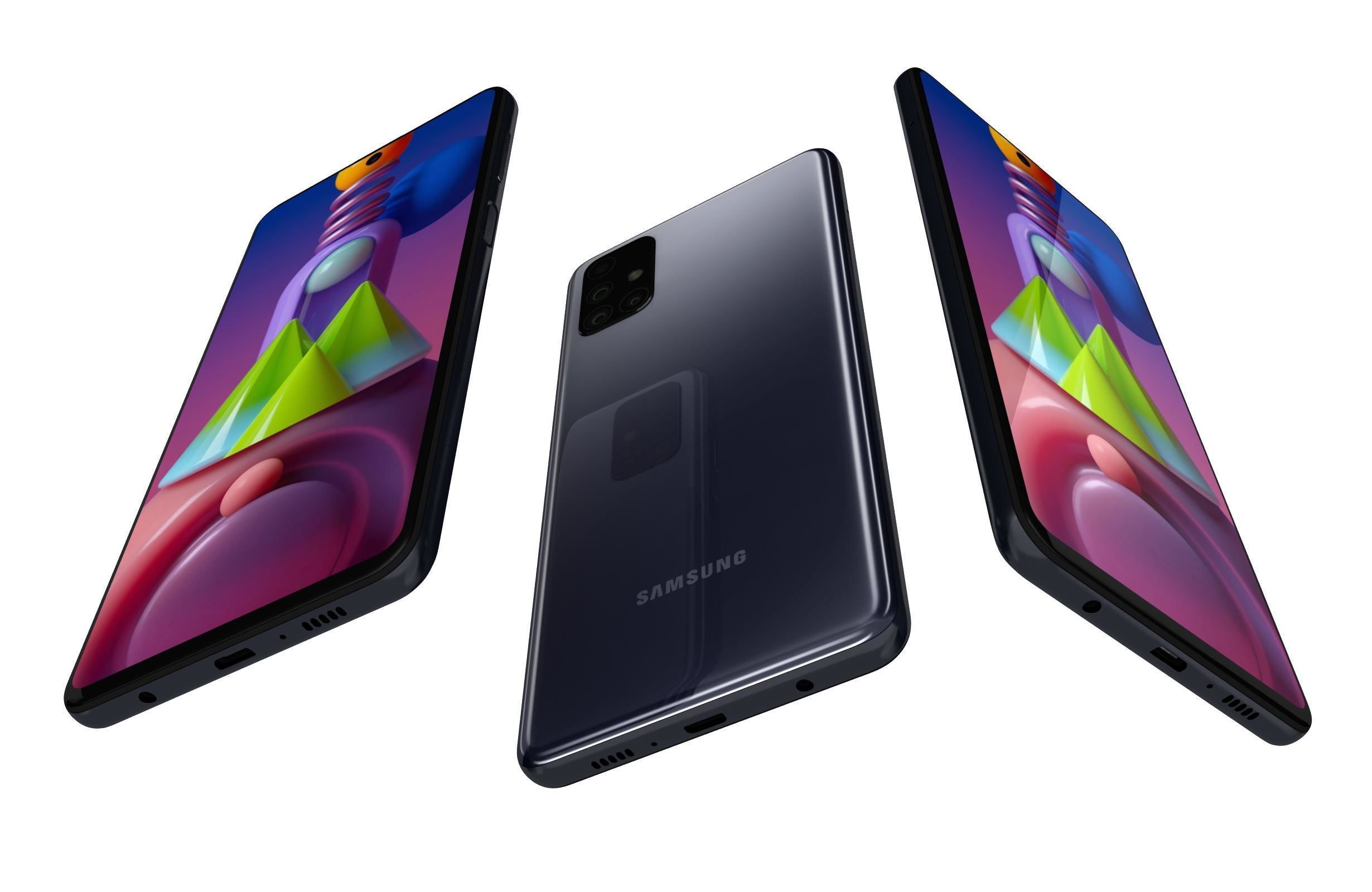 Samsung Galaxy M51 Celestial Black 3D model_3