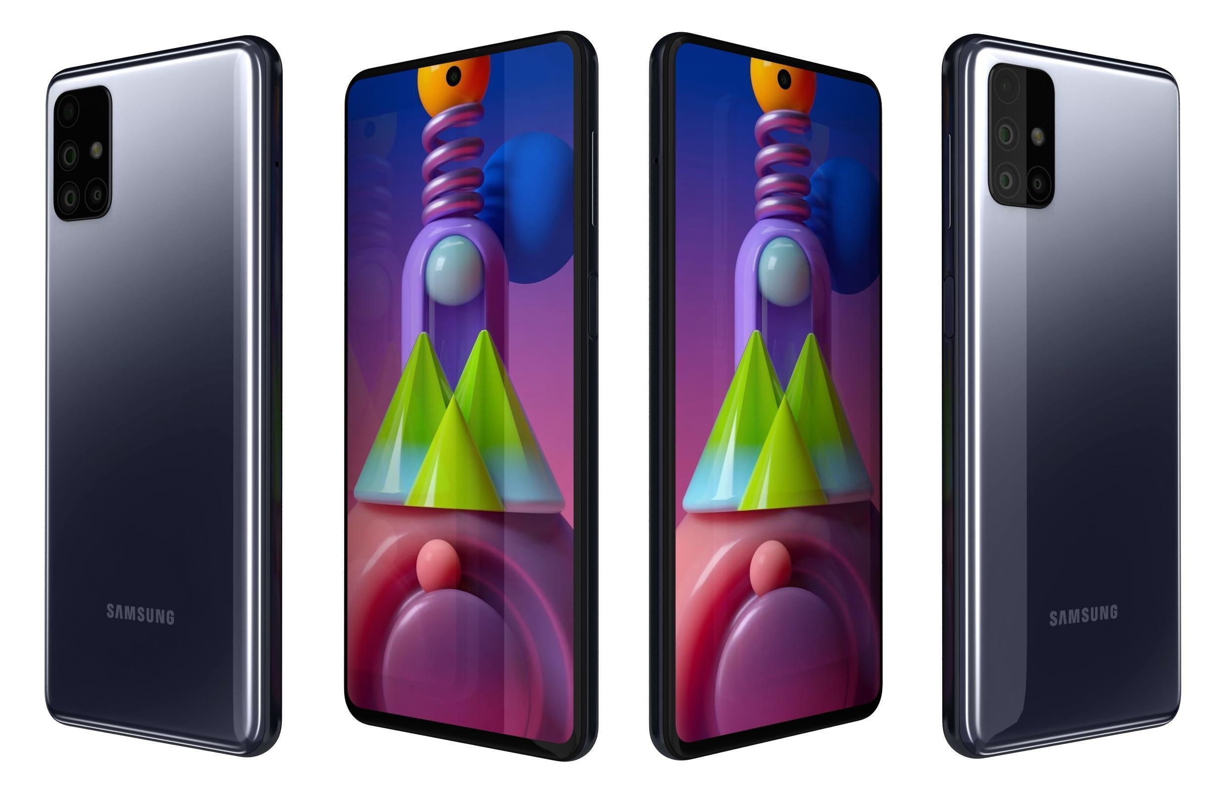 Samsung Galaxy M51 Celestial Black 3D model_1