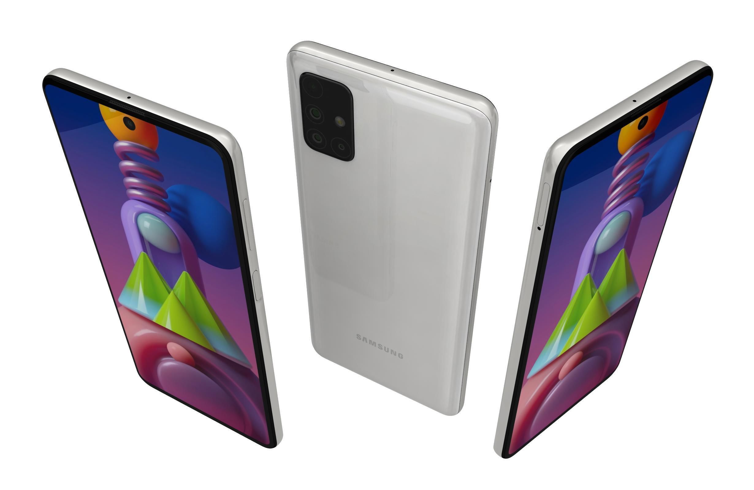 Samsung Galaxy M51 White 3D model_1