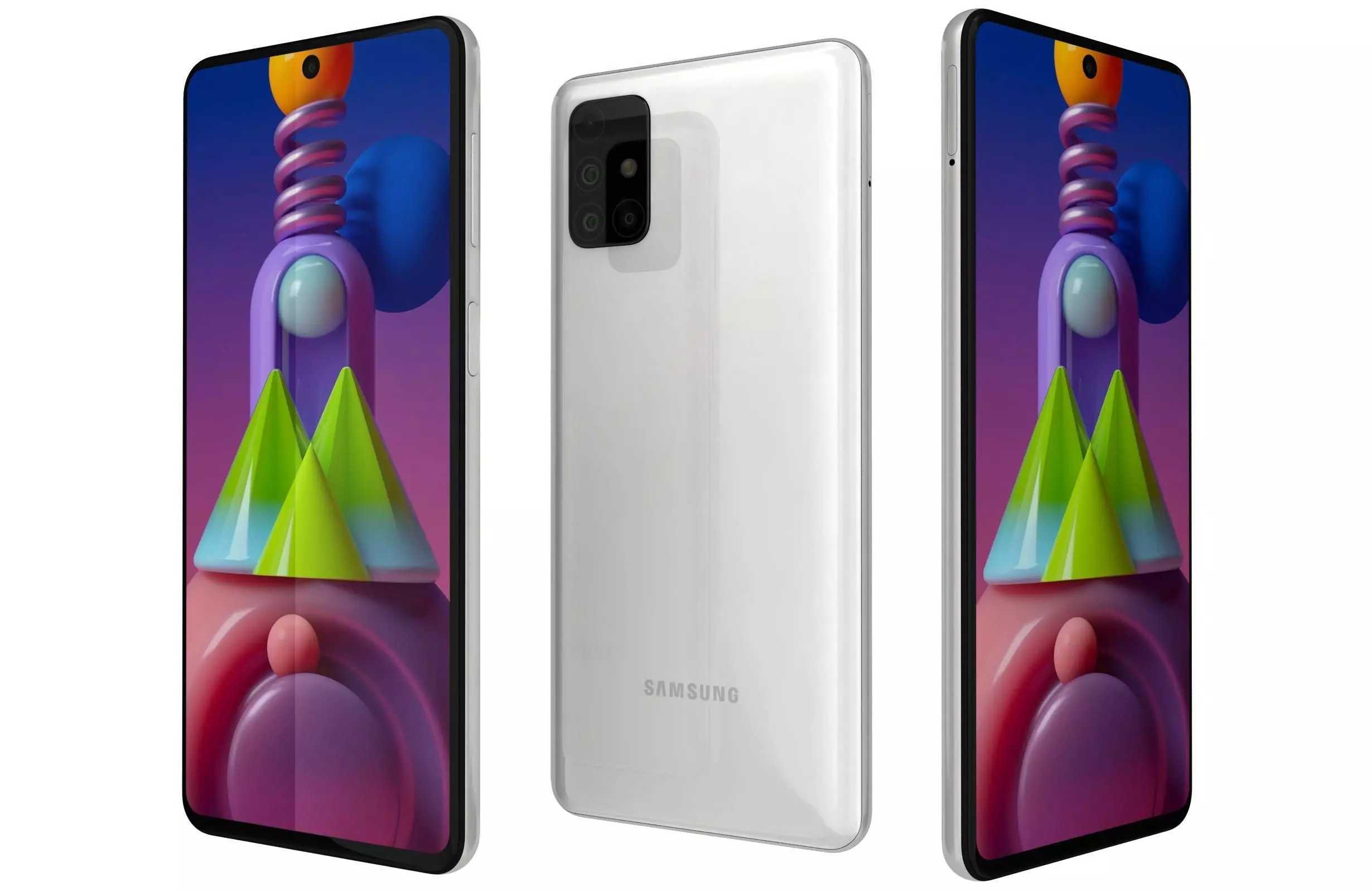 Samsung Galaxy M51 White 3D model_0