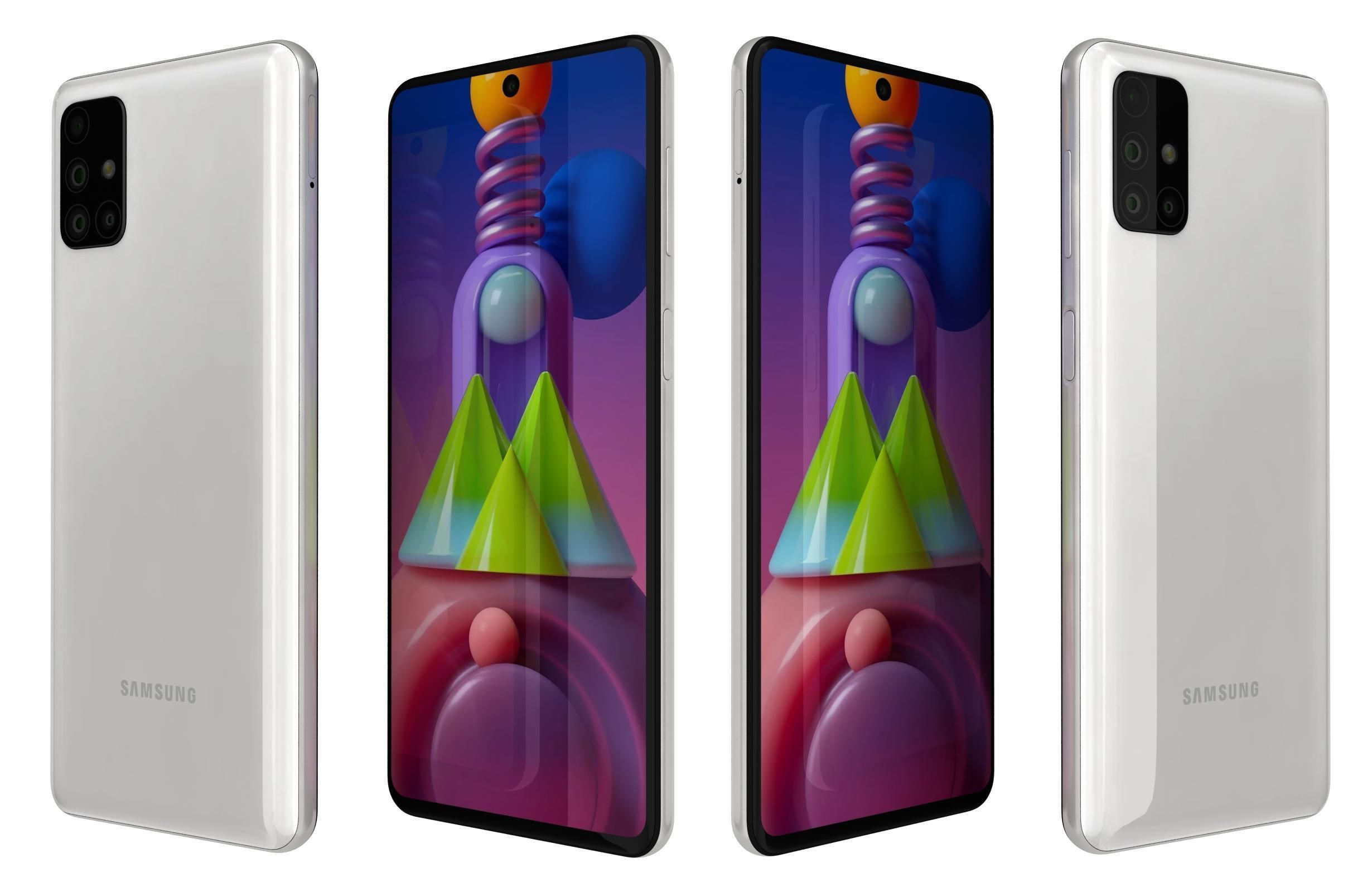 Samsung Galaxy M51 White 3D model_3