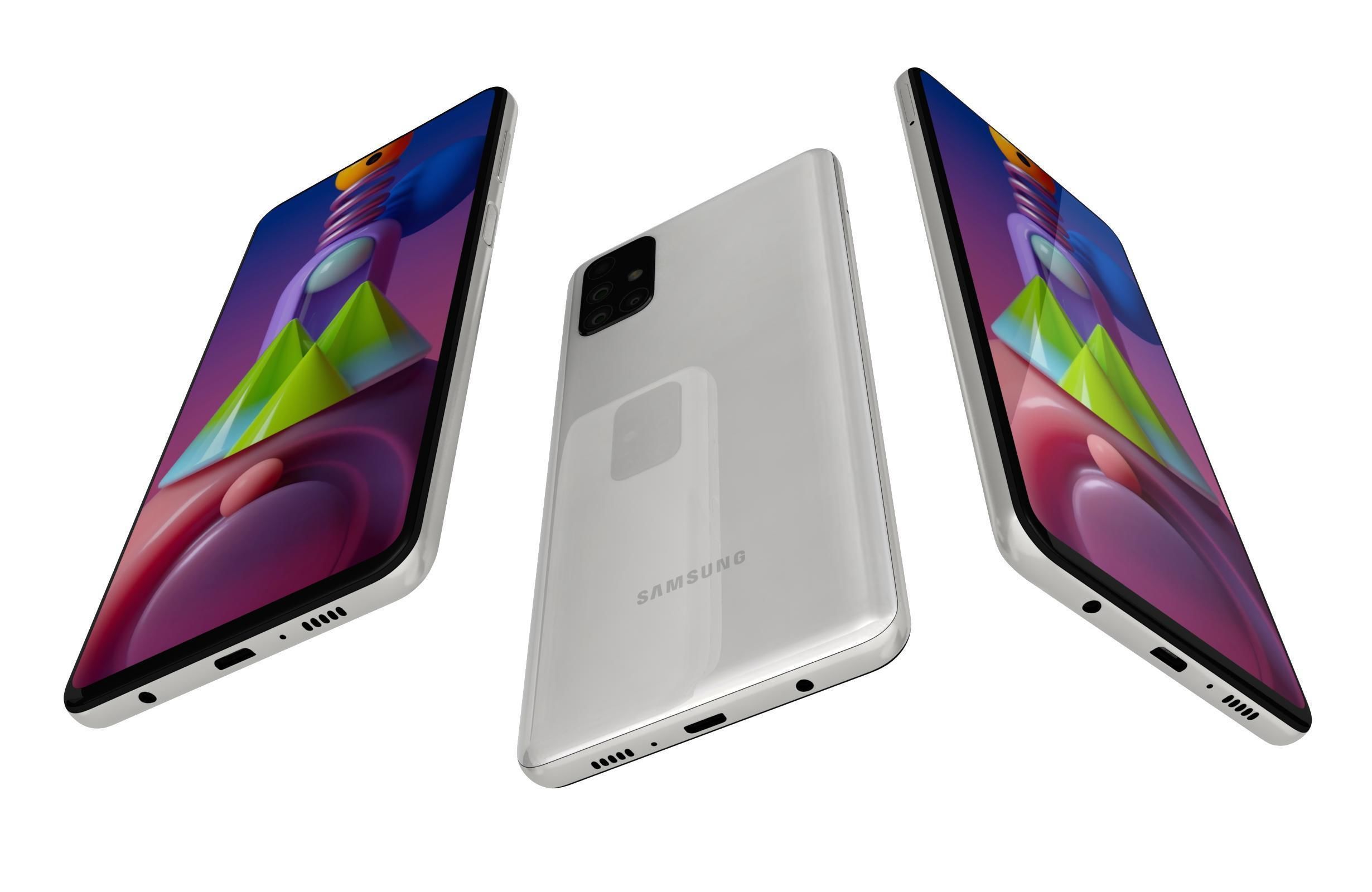 Samsung Galaxy M51 White 3D model_2