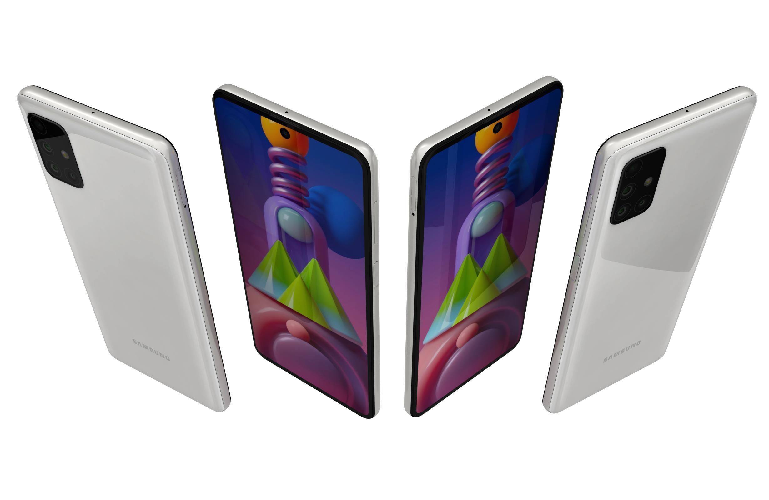 Samsung Galaxy M51 White 3D model_4
